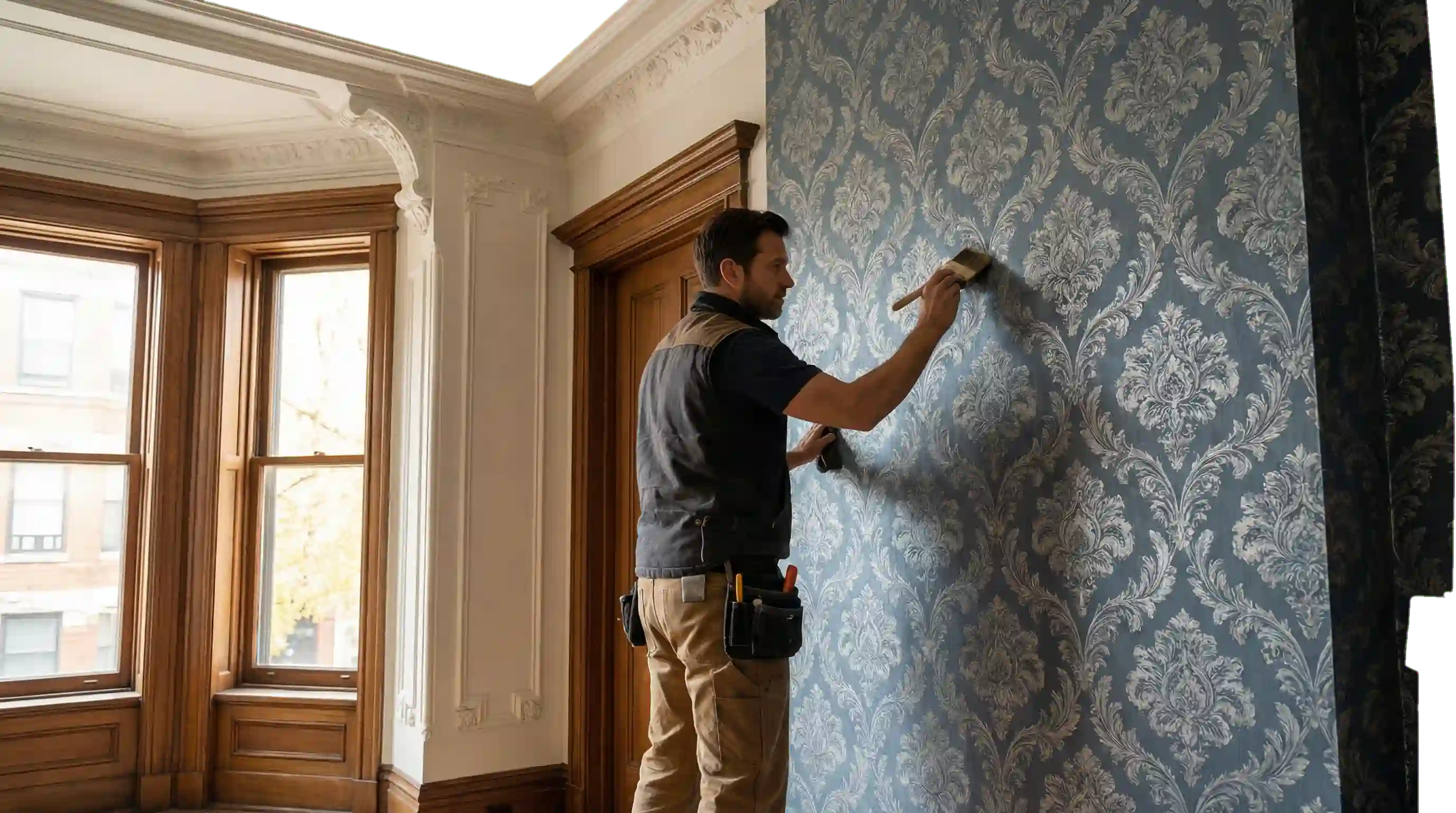 Wallpaper installation in Whitney